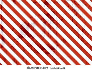 Safety stripes. Warning stripes. Barricade tape. Red and white diagonal stripes. Scratch Grunge Urban Background. Distress texture for your design. Vector urban background.