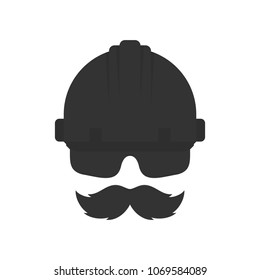 safety symbol. helmet icon. labor logo. vector eps.
