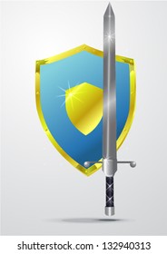 safety symbol Shield and Sword