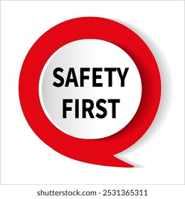 Safety symbols and first signs, work safety, caution work hazards, danger surveillance, zero accident, vector icon illustration.
