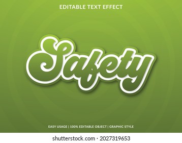 safety text effect editable template with abstract style use for business logo and brand