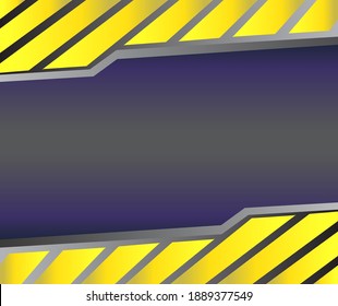 safety, text space for construction sign with glowing frames background. vector