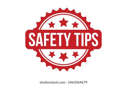 Safety Tips rubber grunge stamp seal vector