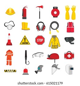 Safety Tools for Fire Fighting Design Vector