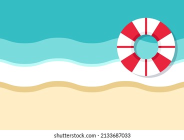 Safety torus vector. Sea poster design. free space for text. copy space. blank.