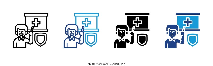 Sicherheitstraining Icon-Element für Design