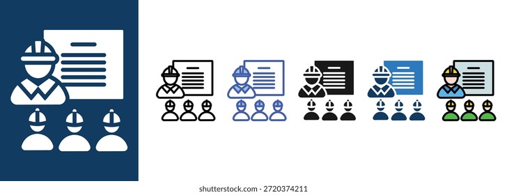 Icono de entrenamiento de seguridad establece una colección de estilo múltiple
      
