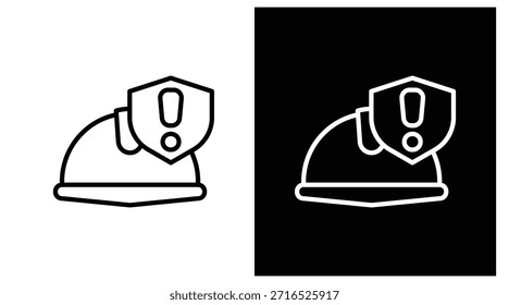 Versión de seguridad de dos tonos en fondo blanco y negro
