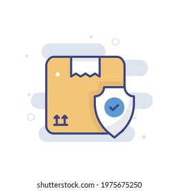 Safety vector filled outline icon style illustration. EPS 10 File