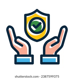 Safety Vector Thick Line Filled Dark Colors Icons For Personal And Commercial Use.
