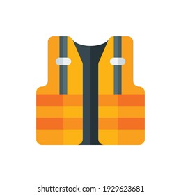 Safety Vest Construction Vest Flat Icon Stock Vector (Royalty Free ...