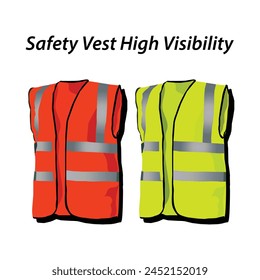 Safety Vest High Visibility Camping Crossing Roadside. These jackets and designed in two different color red and green.