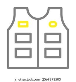 Safety vest icon. Concept of protection, security, and workwear.