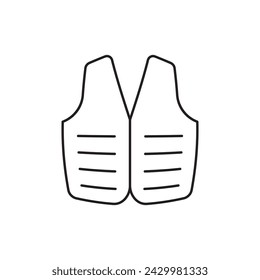 Safety vest icon. Construction vest flat sign design. Vest symbol pictogram. UX UI icon