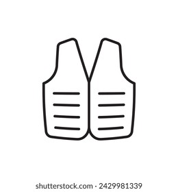 Safety vest icon. Construction vest flat sign design. Vest symbol pictogram. UX UI icon