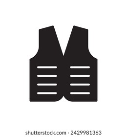 Safety vest icon. Construction vest flat sign design. Vest symbol pictogram. UX UI icon