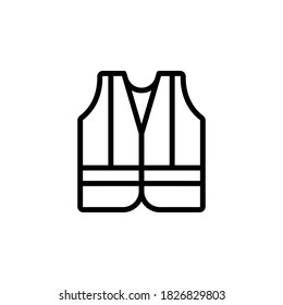 Safety vest icon flat vector illustration