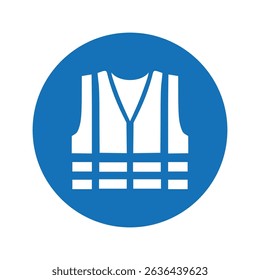 Safety Vest Icon High Visibility Workwear Symbol for Hazard Protection Design Vector