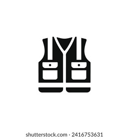 Safety vest icon isolated on white background