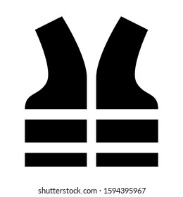 safety vest icon isolated sign symbol vector illustration - high quality black style vector icons
