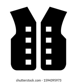 safety vest icon isolated sign symbol vector illustration - high quality black style vector icons
