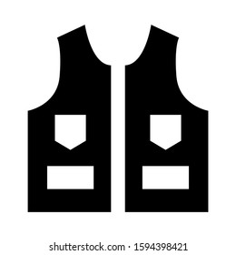 safety vest icon isolated sign symbol vector illustration - high quality black style vector icons
