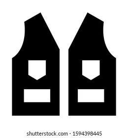 safety vest icon isolated sign symbol vector illustration - high quality black style vector icons
