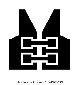 safety vest icon isolated sign symbol vector illustration - high quality black style vector icons
