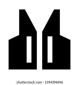 safety vest icon isolated sign symbol vector illustration - high quality black style vector icons
