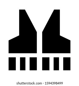 safety vest icon isolated sign symbol vector illustration - high quality black style vector icons
