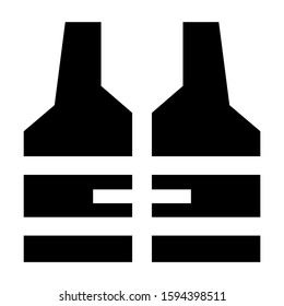 safety vest icon isolated sign symbol vector illustration - high quality black style vector icons
