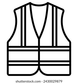 Safety Vest icon line vector illustration