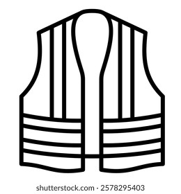 Safety Vest icon line vector illustration