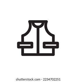 safety vest icon or logo isolated sign symbol vector illustration - high quality black style vector icons
