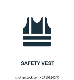 Safety Vest icon. Simple illustration from personal protection collection. Creative Safety Vest icon for web design, templates, infographics