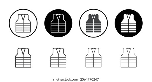 Safety vest icon simple vector symbol