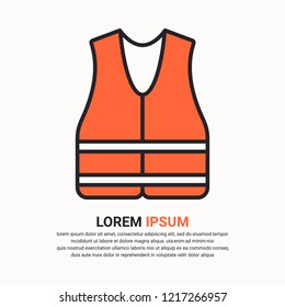 Safety vest icon - Vector