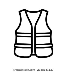 vector de icono de chaleco de seguridad aislado