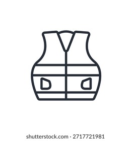 safety vest icon. vector.Editable stroke.linear style sign for use web design,logo.Symbol illustration.
