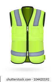 Safety vest isolated on the white.