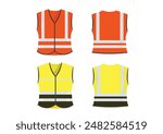 Safety Vest. Protect your body while working. Safety Waistcoat Safety work poster. 