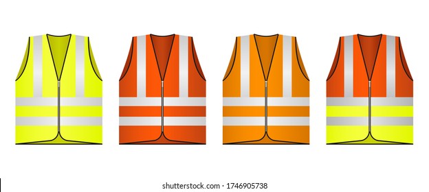 Safety vest vector design illustration isolated on white background