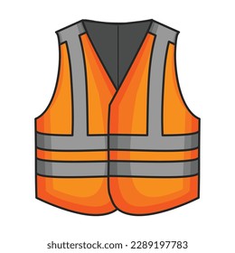 Safety vest vector icon.Color vector icon isolated on white background safety vest.
