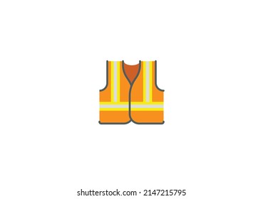 Safety Vest Vector Isolated Emoticon. Safety Vest Icon