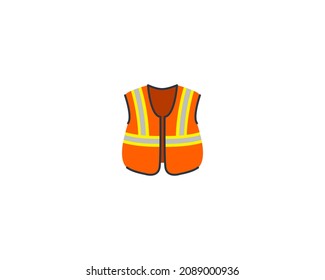 Safety vest vector isolated icon. Emoji illustration. Protective jacket vector emoticon