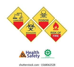 Toxic Material Icon Signs Outline Collection Stock Vector (Royalty Free ...