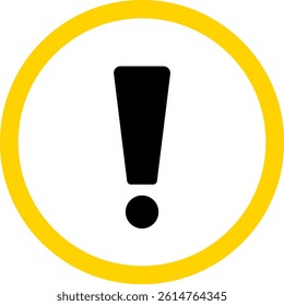 Safety Warning Icon With Circle Border