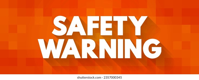 Safety Warning - indicates a potentially hazardous situation, which, if not avoided, could result in death or serious injury, text concept background