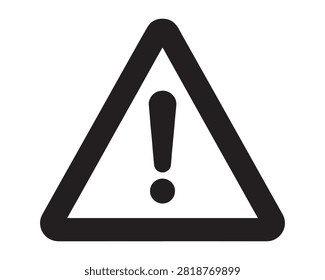 Safety warning sign with exclamation point icon triangle exclamation attention isolated emergency security informative abstract minimalist protection awareness precaution notification