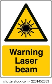Safety Warning Sign Marking Label Standards Warning Laser beam